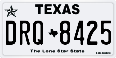 TX license plate DRQ8425