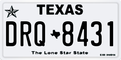 TX license plate DRQ8431