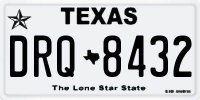 TX license plate DRQ8432