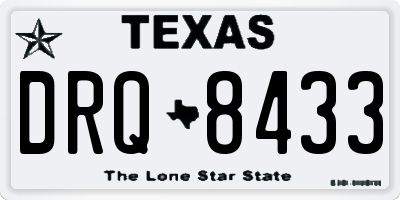 TX license plate DRQ8433
