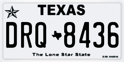 TX license plate DRQ8436