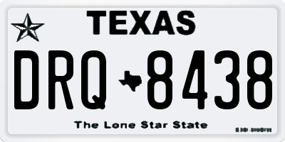 TX license plate DRQ8438