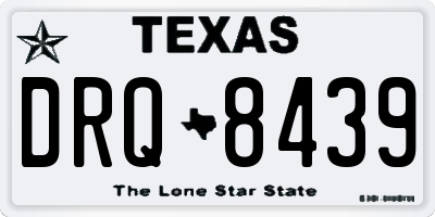 TX license plate DRQ8439
