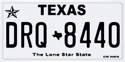 TX license plate DRQ8440