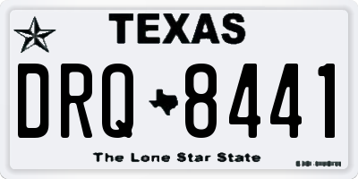 TX license plate DRQ8441