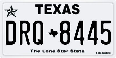 TX license plate DRQ8445