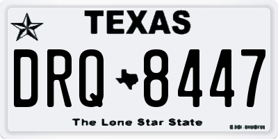 TX license plate DRQ8447