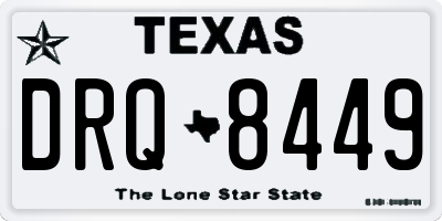 TX license plate DRQ8449