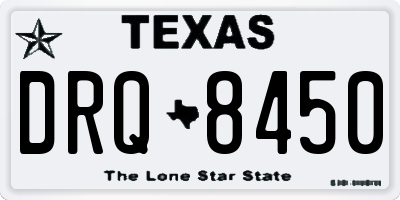 TX license plate DRQ8450