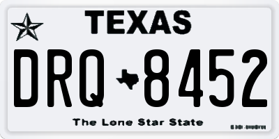 TX license plate DRQ8452