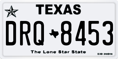 TX license plate DRQ8453