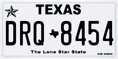 TX license plate DRQ8454