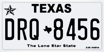 TX license plate DRQ8456