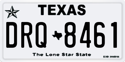 TX license plate DRQ8461