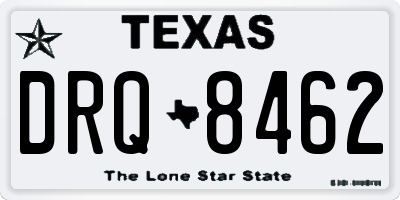 TX license plate DRQ8462