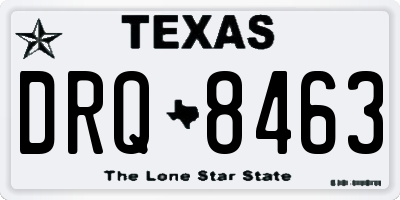 TX license plate DRQ8463