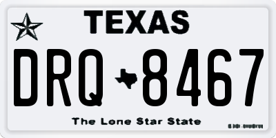 TX license plate DRQ8467