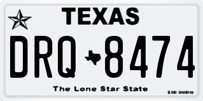 TX license plate DRQ8474