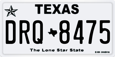 TX license plate DRQ8475