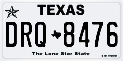 TX license plate DRQ8476