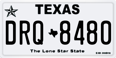TX license plate DRQ8480