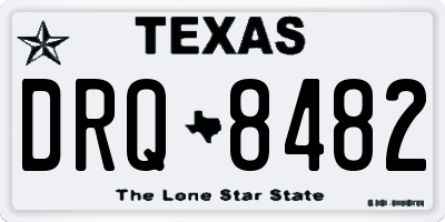TX license plate DRQ8482