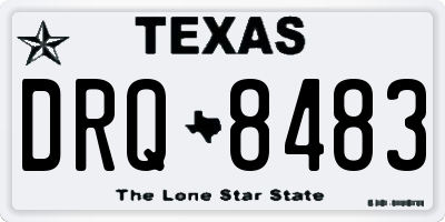 TX license plate DRQ8483