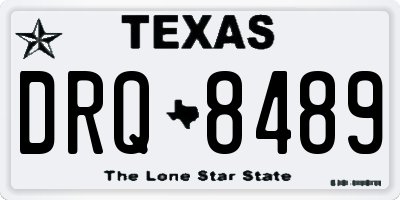 TX license plate DRQ8489