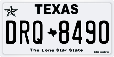 TX license plate DRQ8490