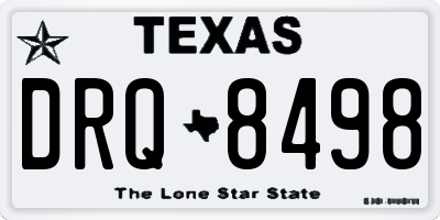 TX license plate DRQ8498