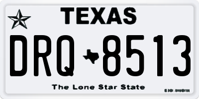 TX license plate DRQ8513