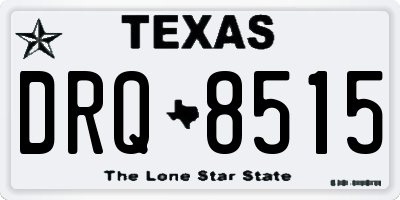 TX license plate DRQ8515