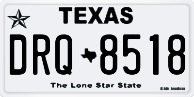 TX license plate DRQ8518