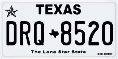 TX license plate DRQ8520