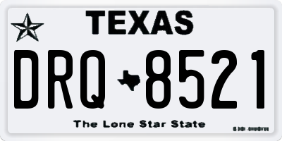 TX license plate DRQ8521