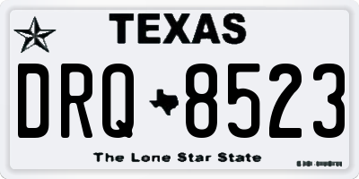 TX license plate DRQ8523