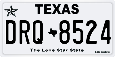 TX license plate DRQ8524
