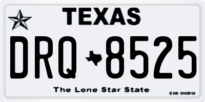 TX license plate DRQ8525
