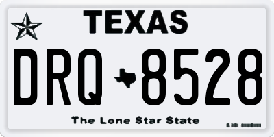 TX license plate DRQ8528
