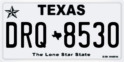 TX license plate DRQ8530