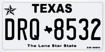 TX license plate DRQ8532