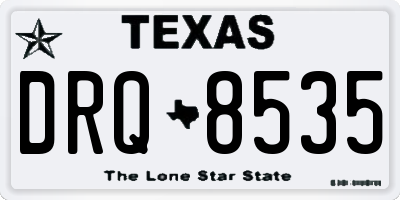 TX license plate DRQ8535