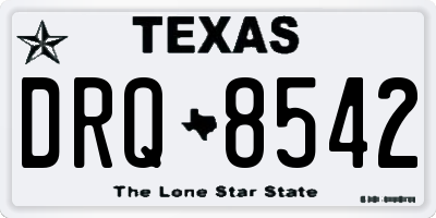 TX license plate DRQ8542