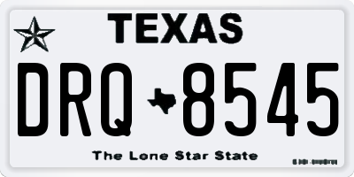 TX license plate DRQ8545
