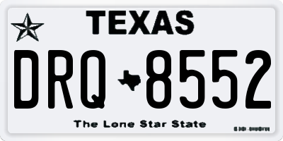 TX license plate DRQ8552