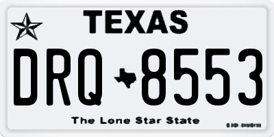 TX license plate DRQ8553