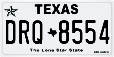 TX license plate DRQ8554