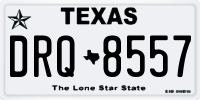TX license plate DRQ8557