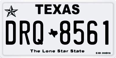 TX license plate DRQ8561