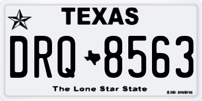 TX license plate DRQ8563
